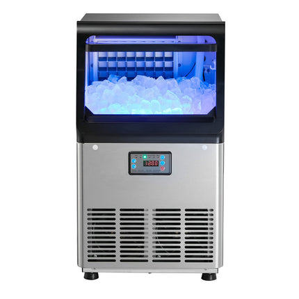 Commercial Ice Maker 41 kg 24h, 6 kg Bin, Stainless