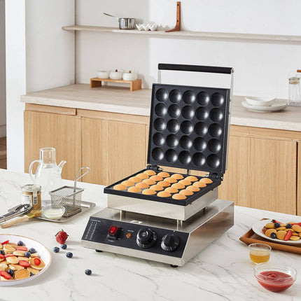 Commercial Poffertjes Maker, 25-Cavity 43mm, 1700W
