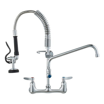 Commercial Pre-Rinse Faucet Sprayer, Wall Mount, 12in Spout