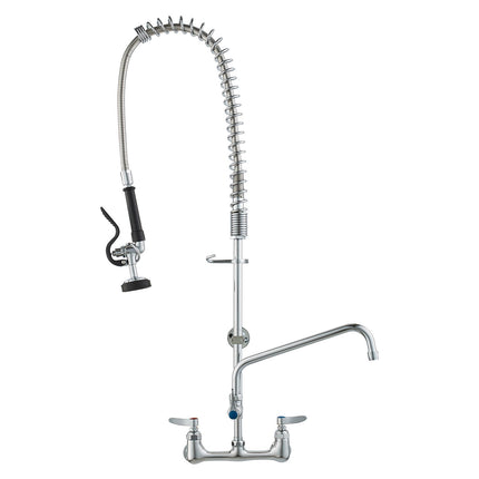 Commercial Pre-Rinse Faucet, Wall-Mount, 36in Brass