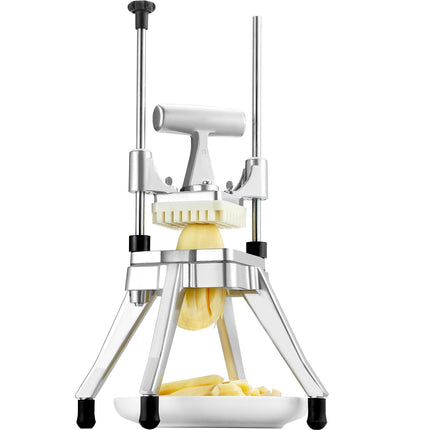 Commercial Vegetable Chopper, 4-Blade French Fry Cutter With Tray
