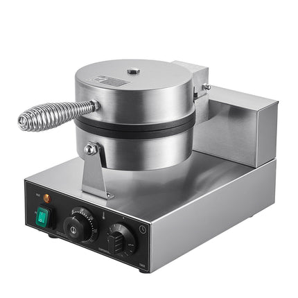 Commercial Waffle Maker – 1230W Round, Temp Timer Control