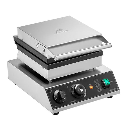 Commercial Waffle Maker, 2000W Dual Rectangle, Temp Timer