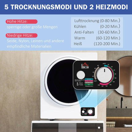 Kompaktní sušička prádla, turbo buben 360, kapacita 4kg