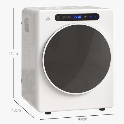 Compact Clothes Dryer, 4 kg Capacity, Touch Control, White