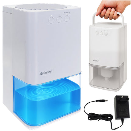 Kompaktní odvlhčovač, 1400ml, tichý, úsporný, bílý
