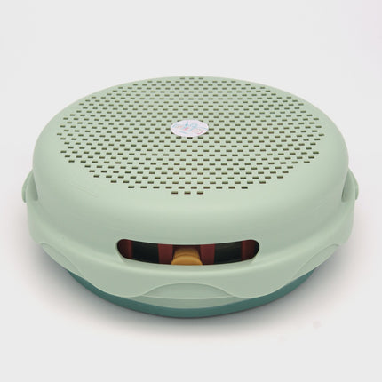 Compactoys Eco plážový kbelík s hračkami na písek 7 v 1, zelený
