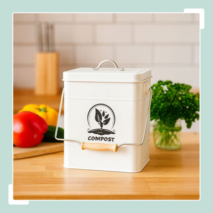 Compost Bin with Odour Filter, 6 Litre Capacity
