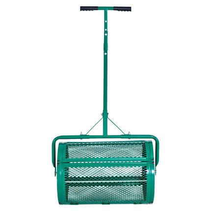 Compost Spreader 24-Inch, Push-Tow, Adjustable Steel Roller