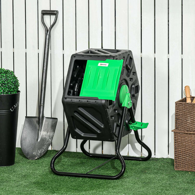 Otočný plastový kompostér 65 l – odolný počasí, s ventilací