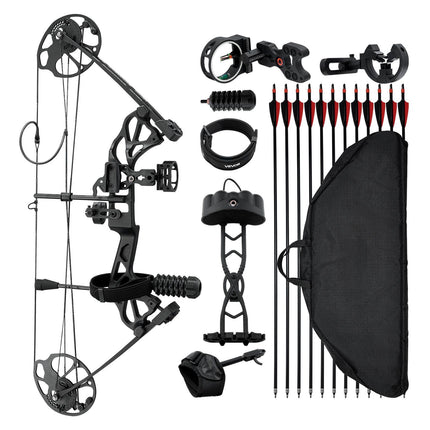 Compound Bow Kit, 19-30 In Draw, 19-70 Lb, Right-Hand