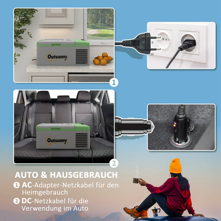Přenosný kompresorový chladicí box 16 l, duální napětí, -20°C