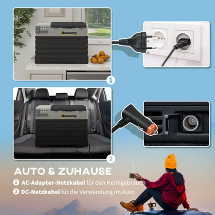 56L portable car freezer, 12/24V & 240V, -20°C, Eco/Max modes