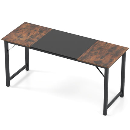 Počítačový stůl 160 x 60 cm, kovový rám, industriální