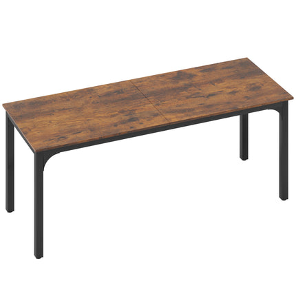 Počítačový stůl 200 x 60 cm, industriální rustikální hnědá, ocelový rám