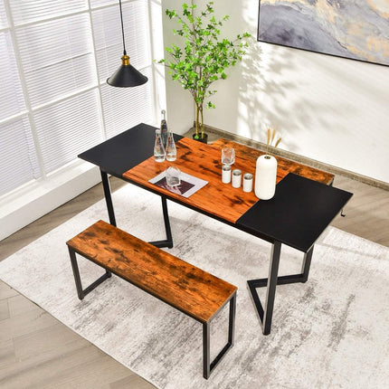 Počítačový stůl s dělenou deskou a háčky, kancelářský stůl 160 x 60 x 74 cm, černý