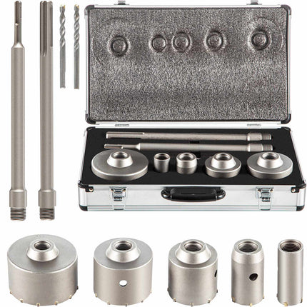 Concrete Hole Saw Kit, 30-100mm, SDS Plus-Max, 300mm Rod
