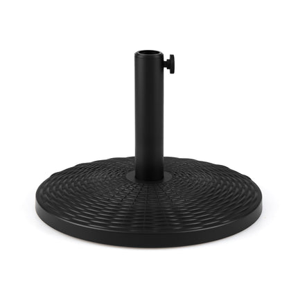 Betonový podstavec pro zahradní slunečník, ratanový vzor, 21 lbs, černý