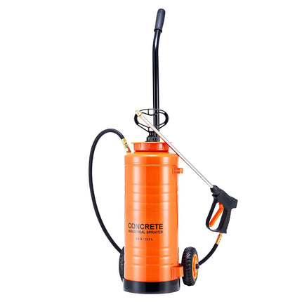 Concrete Sprayer with Wheeled Cart, 14L Stainless Steel