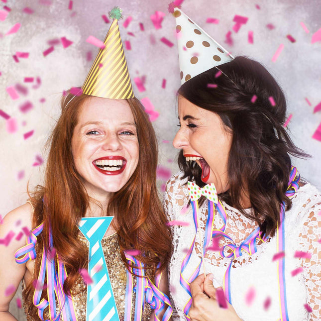 Confetti cannon pink