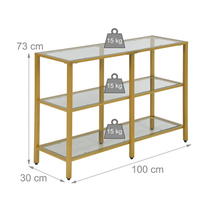 Konsolentisch mit 3 Glasablagen – Modernes Design