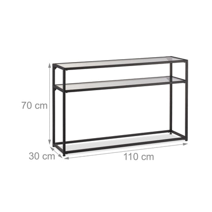 Konsolentisch mit Glasablage