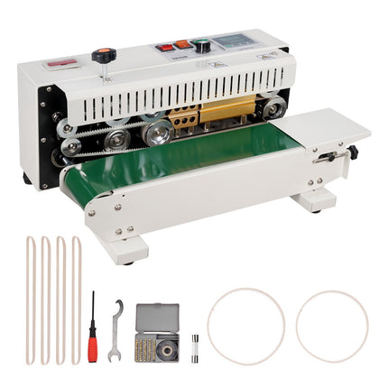 Continuous Band Sealer, 6–12 mm Seal, Digital Temp Control