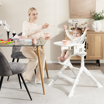 Convertible Baby High Chair, 4-in-1, 5-Height, Beige