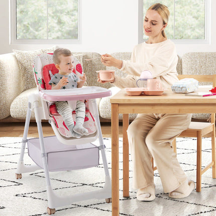 Wandelbarer Babyhochstuhl, 4-in-1 klappbar, höhenverstellbar