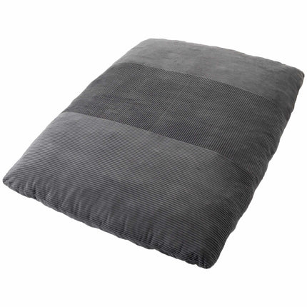Convertible Cord Floor Sofa Bed, Dark Grey, 145x184 cm