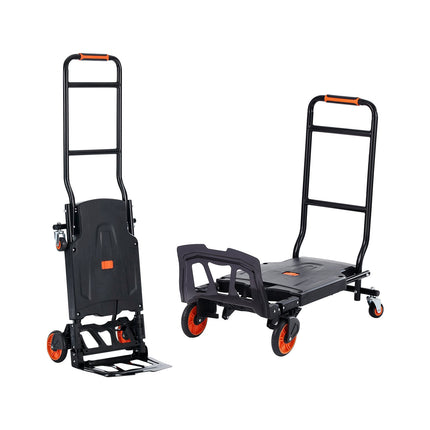 Convertible Folding Hand Truck Dolly, 300 lb, Aluminum