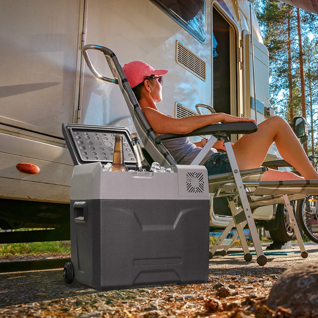 Elektrický chladicí box 50L autolednice, duální napětí, šedá