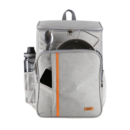 Kühlrucksack, Grau, 25L Fassungsvermögen