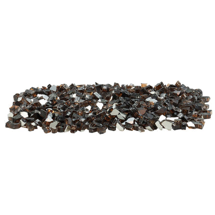 Copper Fire Pit Glass, 20 lb 1/2 in Reflective Tempered