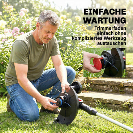 Cordless Grass Trimmer, 30 cm Cutting Width, Adjustable