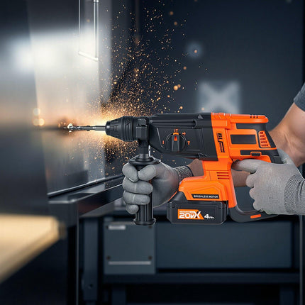 Cordless SDS-Plus Rotary Hammer Drill Kit, 20V Brushless