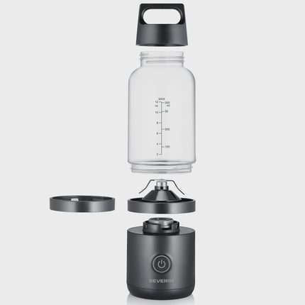 Aku mixér na smoothie, USB-C, 350ml, nerezové nože