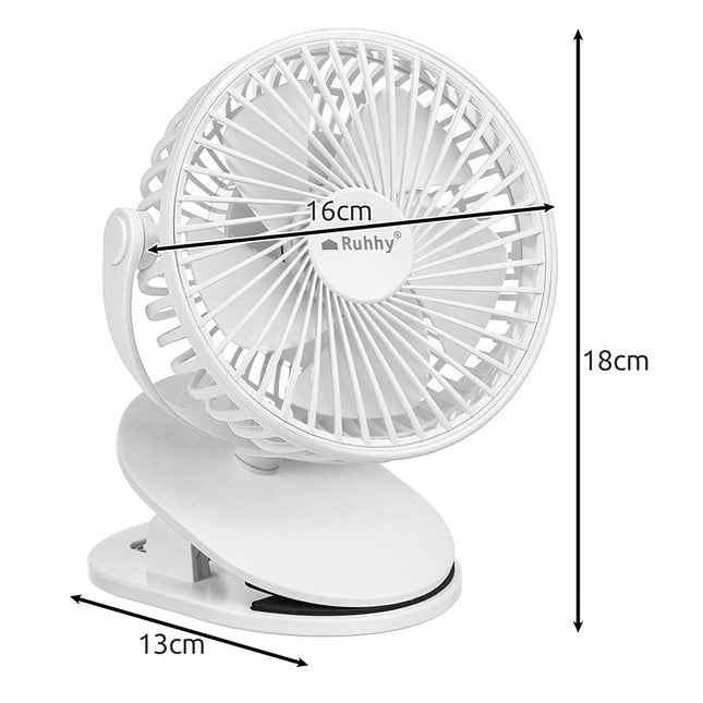 Aku ventilátor bílá Ruhhy 25566