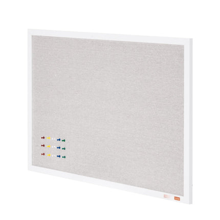 Cork Bulletin Board 36 x 24 in, White Linen Surface