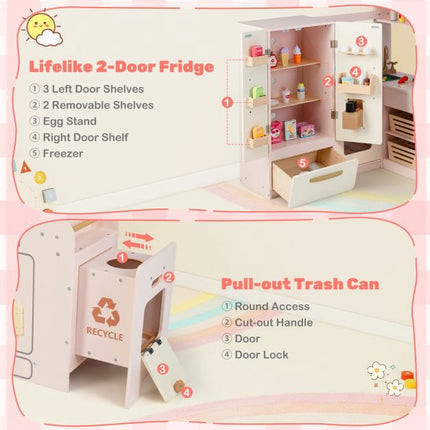 Corner Play Kitchen Set With Lights, Sounds, 22-Piece