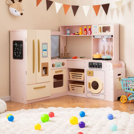 Corner Play Kitchen Set With Lights, Sounds, 22-Piece