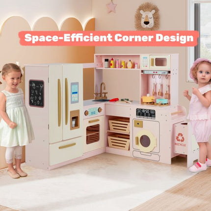 Corner Play Kitchen Set With Lights, Sounds, 22-Piece