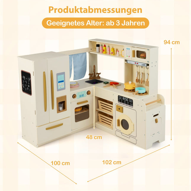 Corner Play Kitchen with Light & Sound, 22 Accessories