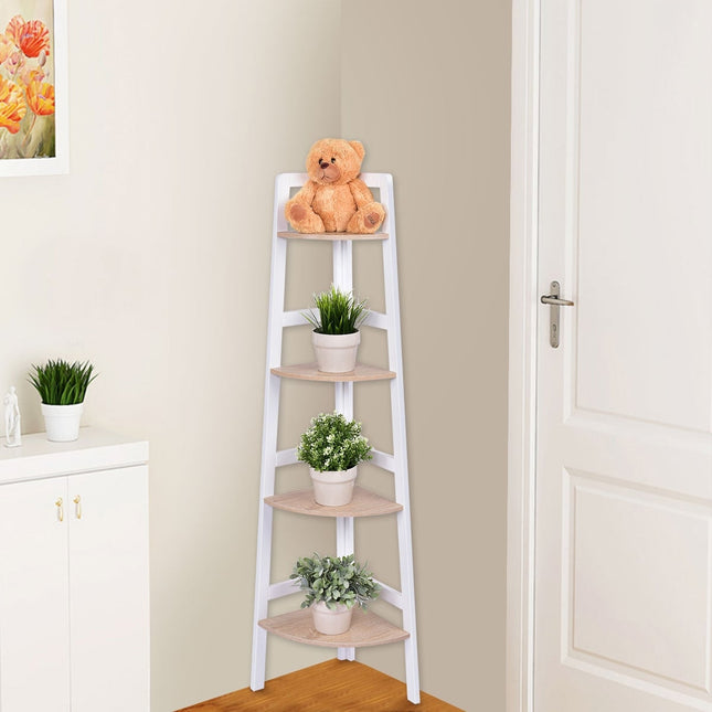 Hoekplank, 3/4 lagen, MDF-hout, 32x32x138 cm