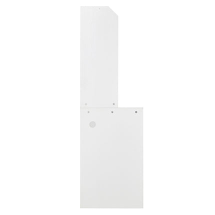Corner Storage Cabinet, 64 Inch Tall, USB Outlets, Adjustable Shelves