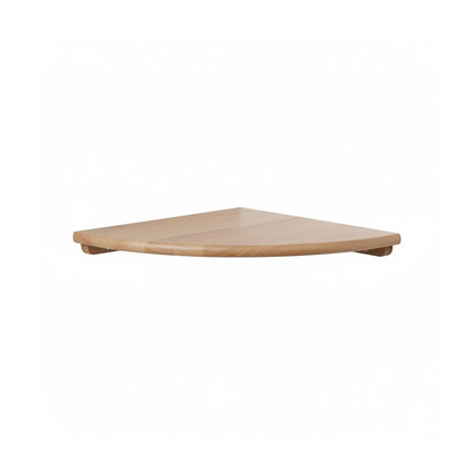 Corner Wall Shelf, Walnut, Wall-Mounted Semi-Circle