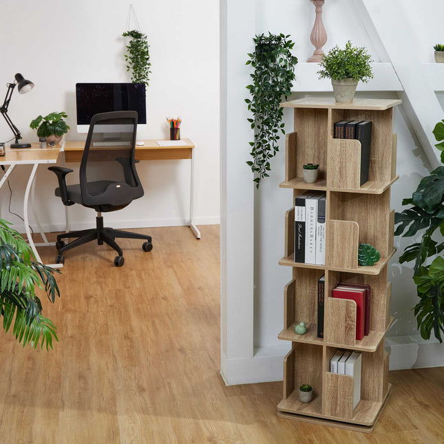 Hoekboekenkast met houtlook