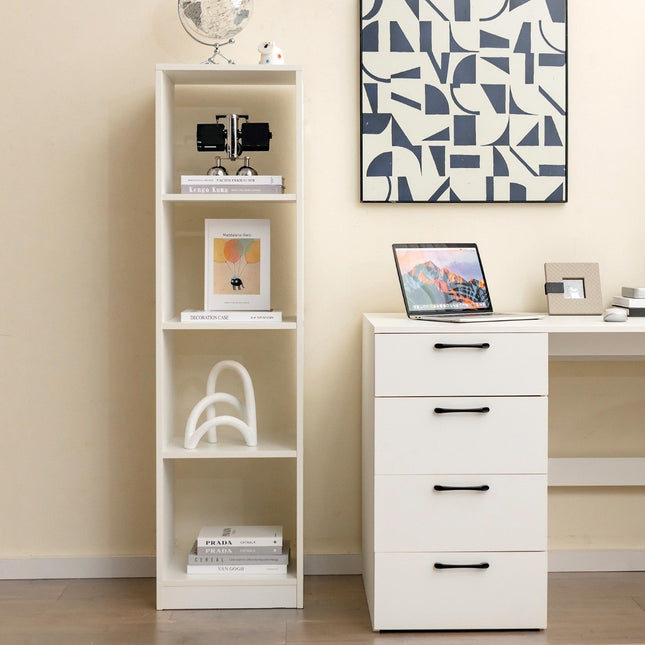 Hoekkast 142 cm Smalle boekenkast 38 x 33 x 142 cm Wit