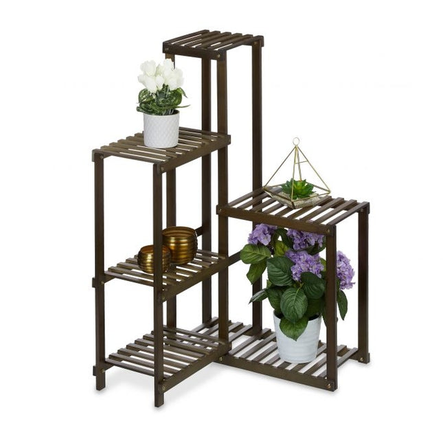 Hoekplank voor planten Bamboe