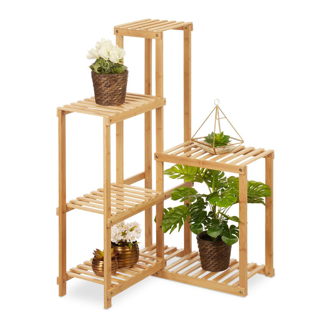 Hoekplank voor planten Bamboe